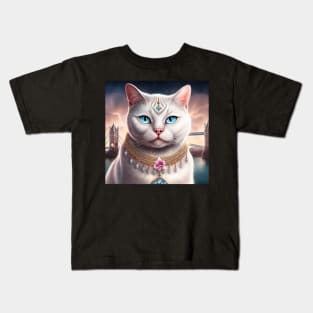 Enigmatic White British Shorthair Kids T-Shirt